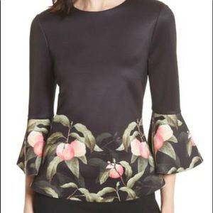 Ted Baker Peach Blossom 3/4 Sleeve Size 1